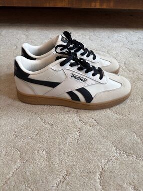 Reebok White, Black & Gum Low-Top Sneakers